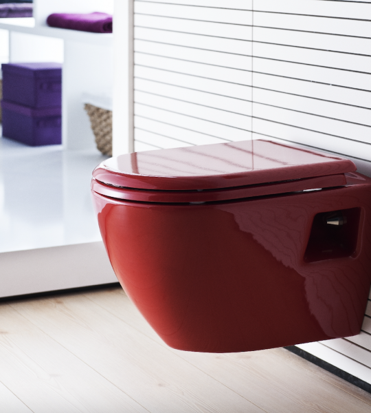 TP325 Terra Wall Hung Pan ROUGE