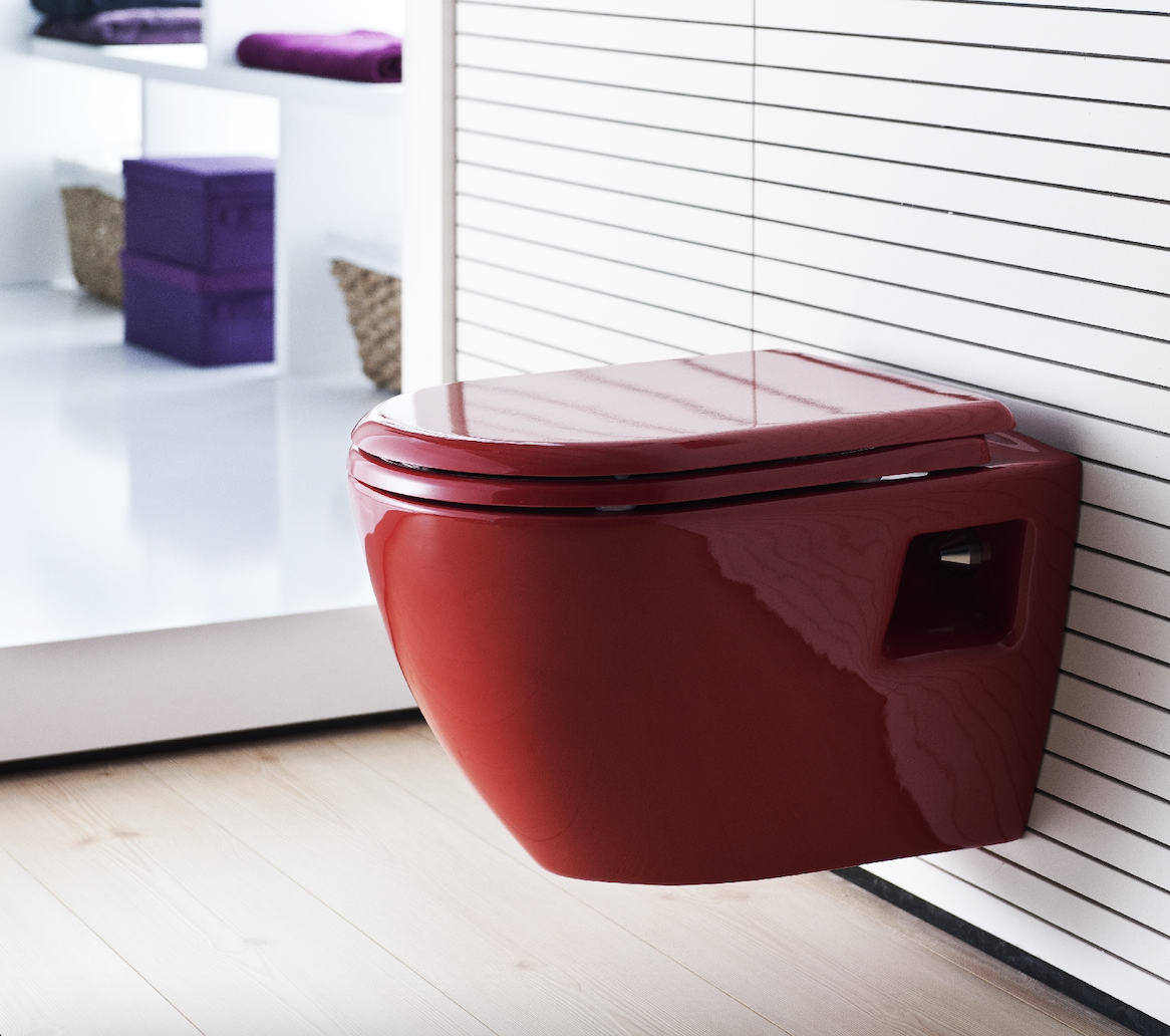 TP325 Terra Wall Hung Pan ROUGE