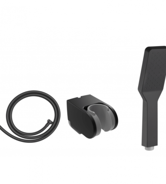 SH120N Kit douchette 3 fonctions + flexible Noir mat