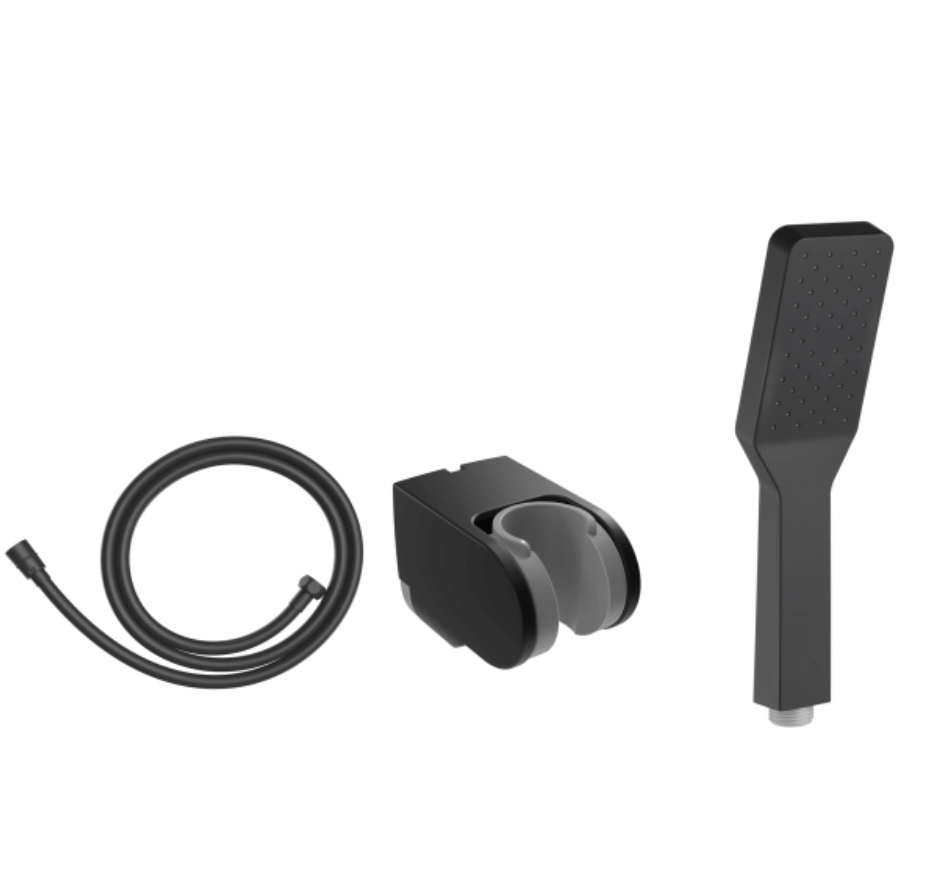SH120N Kit douchette 3 fonctions + flexible Noir mat