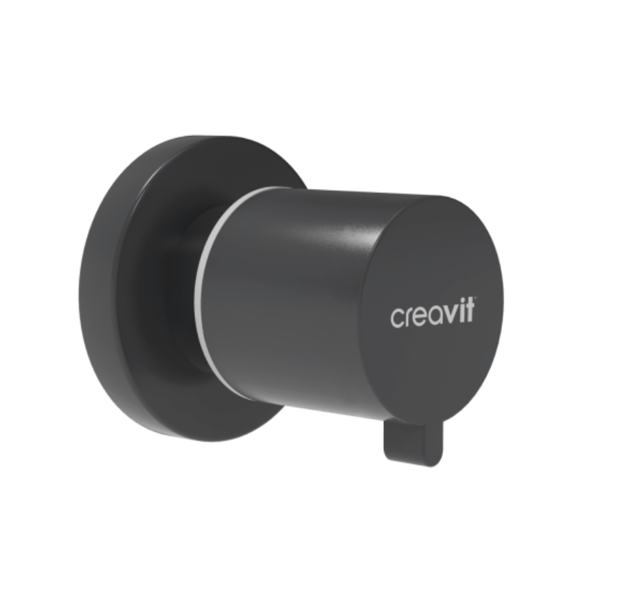 AC50L Robinet d'arrêt  1/2'' - 1/2'' (PPRC Body)-Anthracite Mat