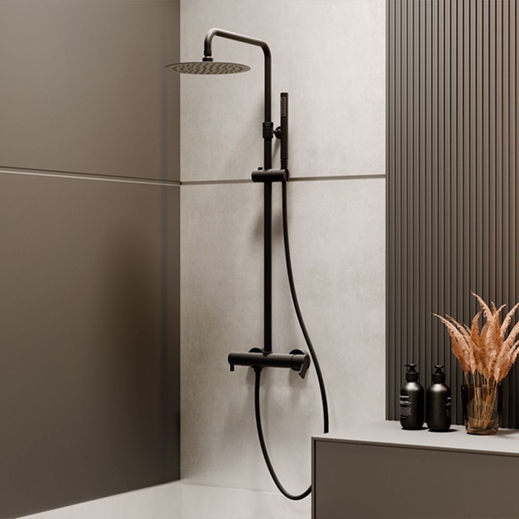 Blautherm colonne de douche Noir mat avec mitigeur
