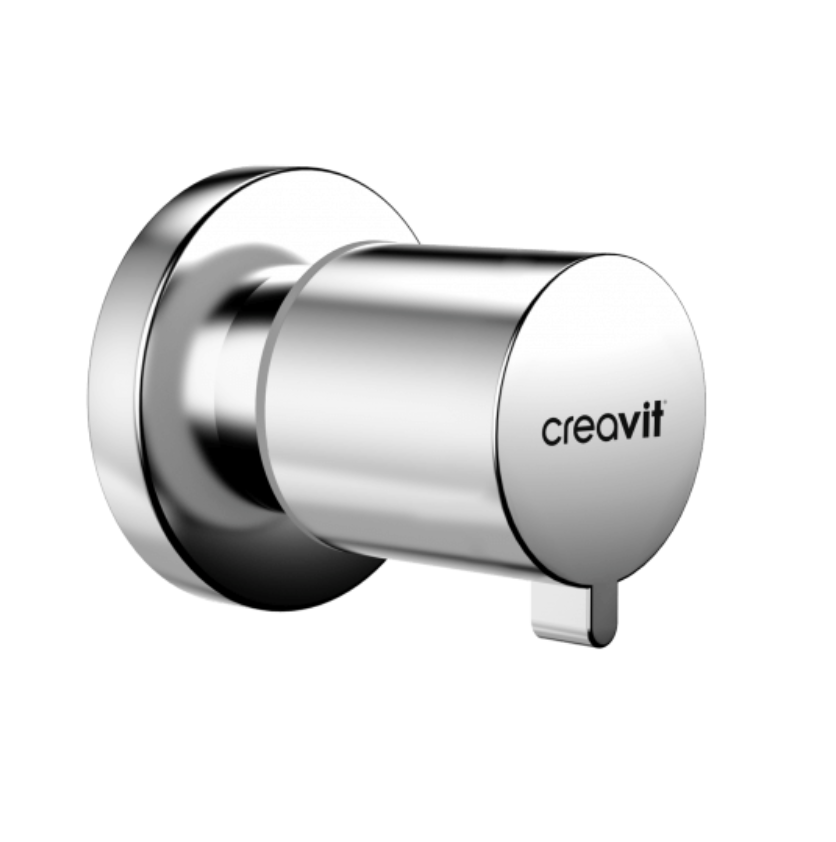 AC50L Robinet d'arrêt 1/2'' - 1/2'' (PPRC Body)-Chrome
