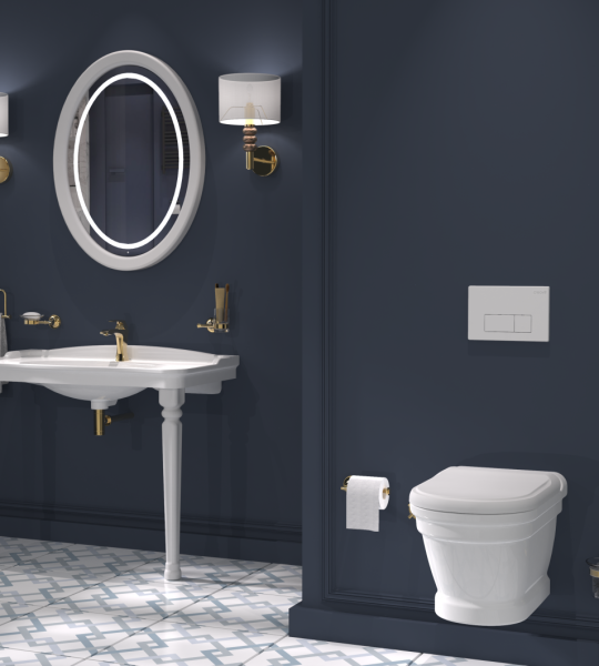 AN320 Antik Wall Hung Pan Combined Bidet