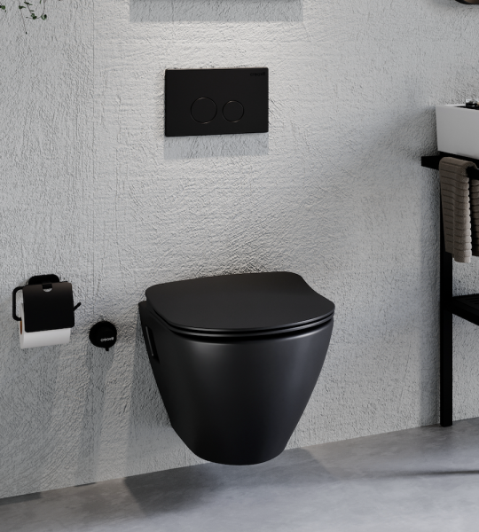 TP325 Terra Wall Hung Pan Noir mat