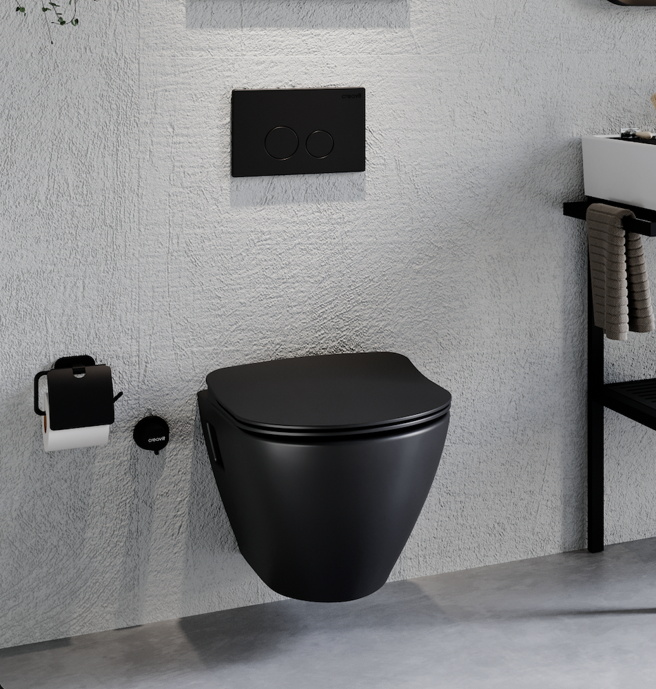 TP325 Terra Wall Hung Pan Noir mat