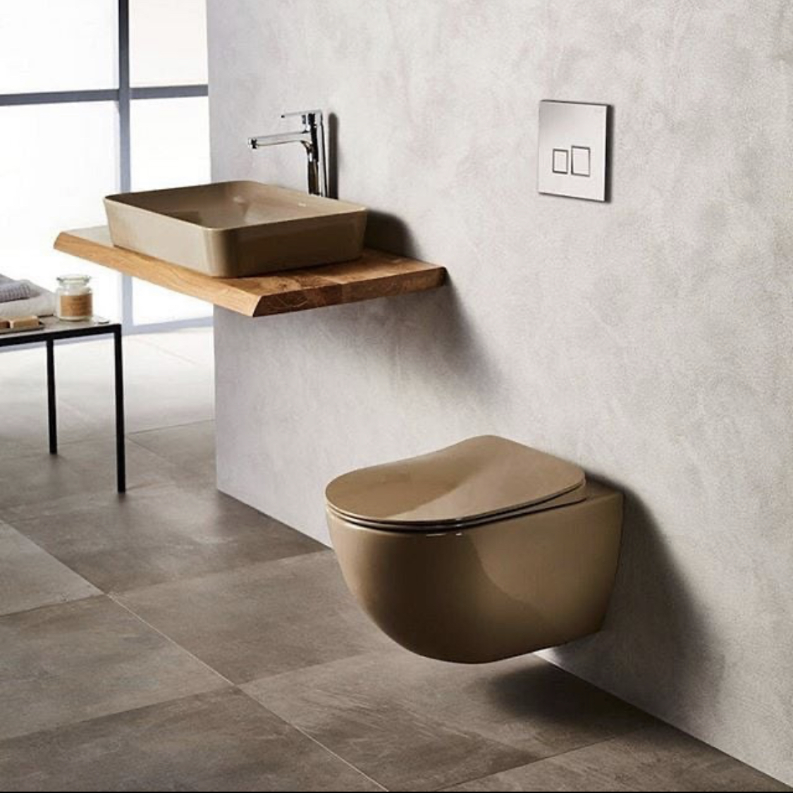 FE322 Free Rim-Off Wall Mounted Wall - Cappucino Matt