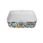 LP040-GB00 LOOP VASQUE A POSER GRAFFITI 40 x 40 CM