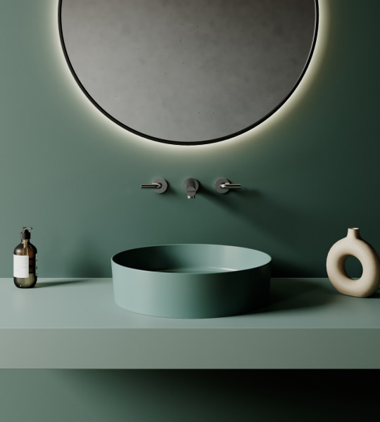 LP145NY Loop Vasque à poser Ø45 cm Green Matt