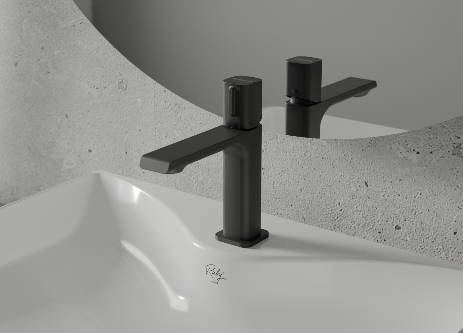 AL1500S Alfa Mitigeur Lavabo Noir
