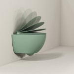 FE322 Free Wall Hung Pan Nile Green Matt
