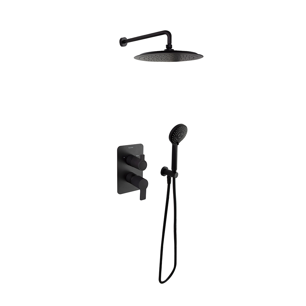 New fly Pack kit de douche encastrable 2V Noir mat